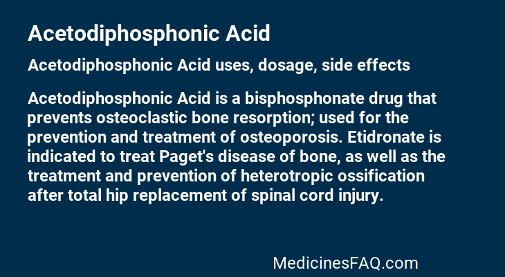 Acetodiphosphonic Acid