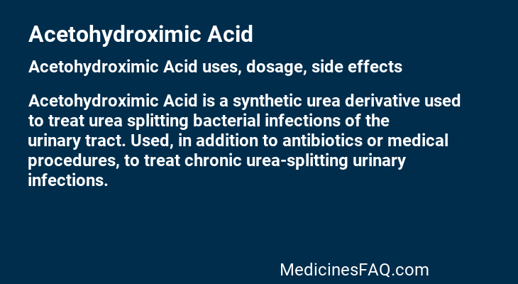 Acetohydroximic Acid