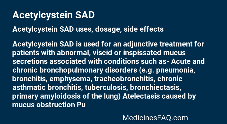 Acetylcystein SAD