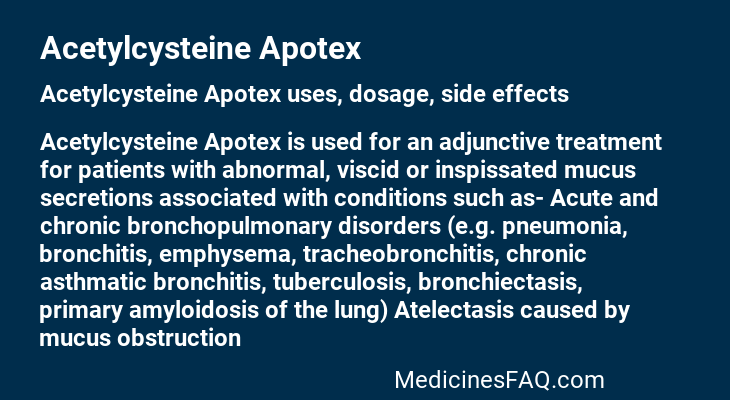 Acetylcysteine Apotex