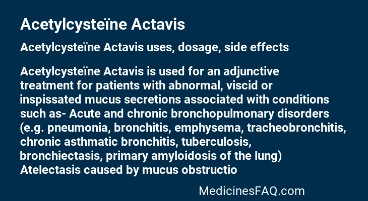 Acetylcysteïne Actavis