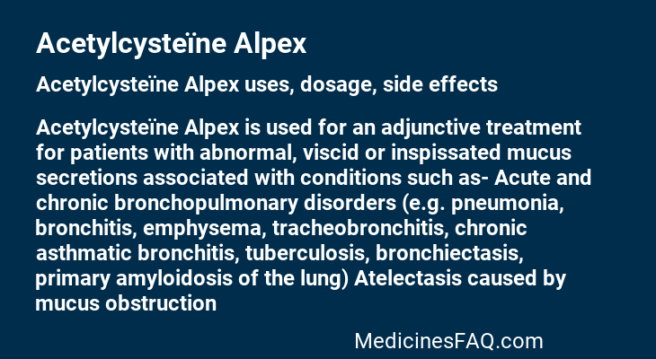 Acetylcysteïne Alpex