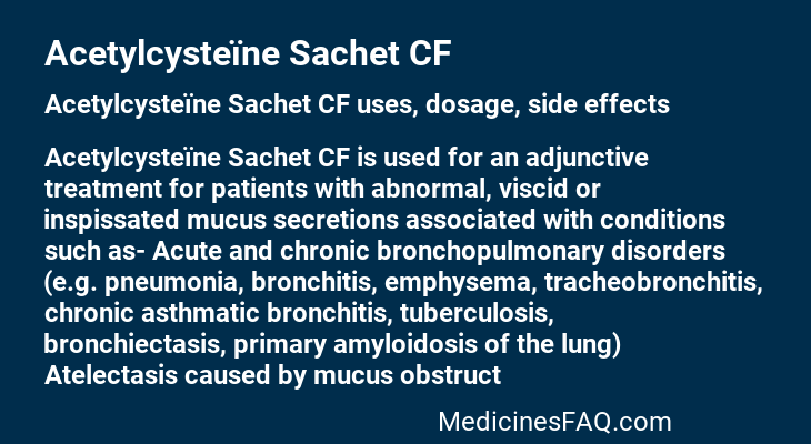 Acetylcysteïne Sachet CF