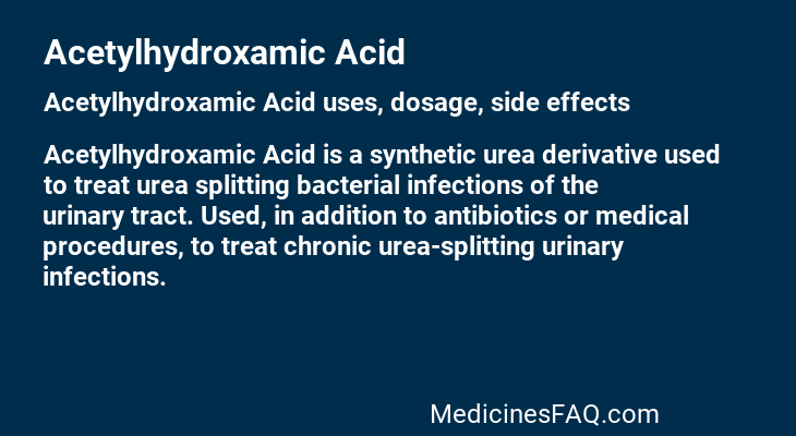 Acetylhydroxamic Acid