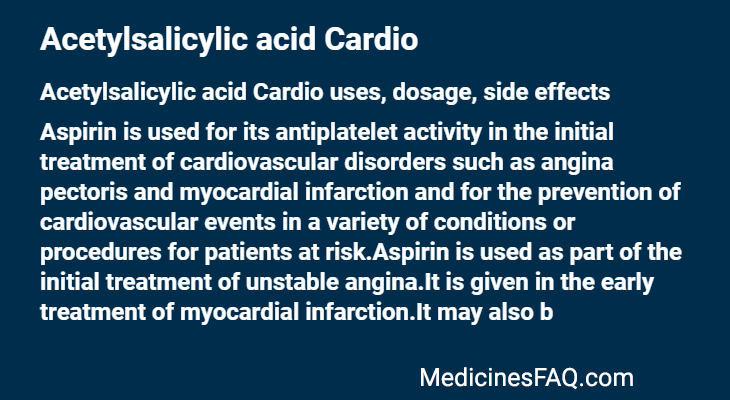 Acetylsalicylic acid Cardio