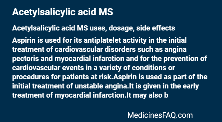 Acetylsalicylic acid MS