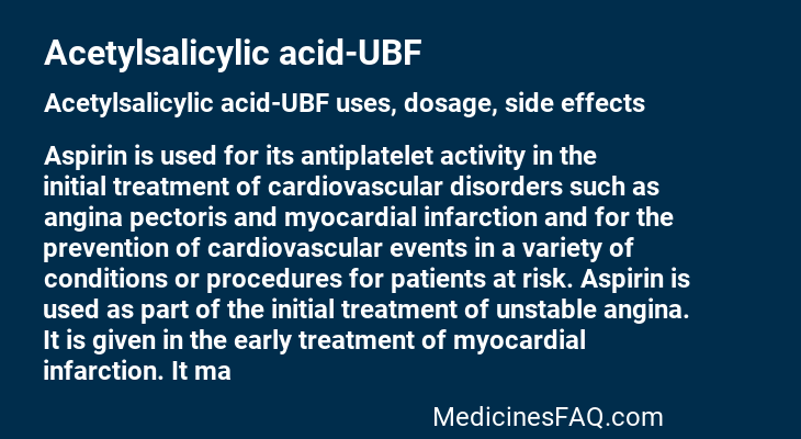 Acetylsalicylic acid-UBF