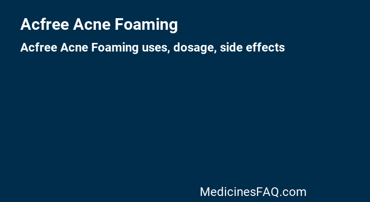 Acfree Acne Foaming