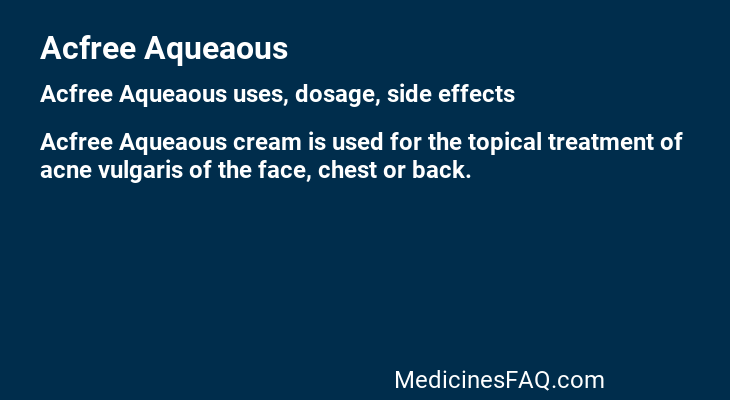 Acfree Aqueaous