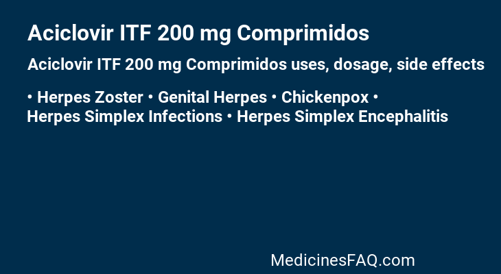 Aciclovir ITF 200 mg Comprimidos