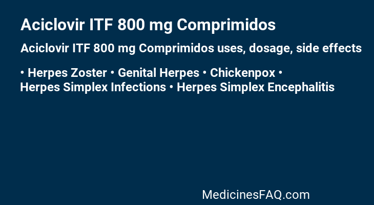 Aciclovir ITF 800 mg Comprimidos