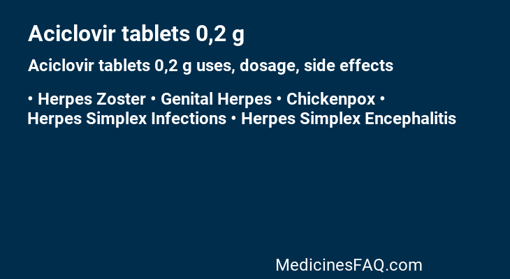 Aciclovir tablets 0,2 g