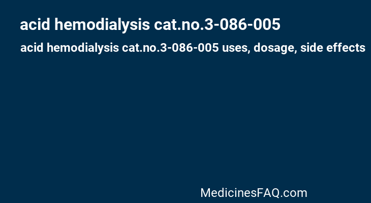 acid hemodialysis cat.no.3-086-005