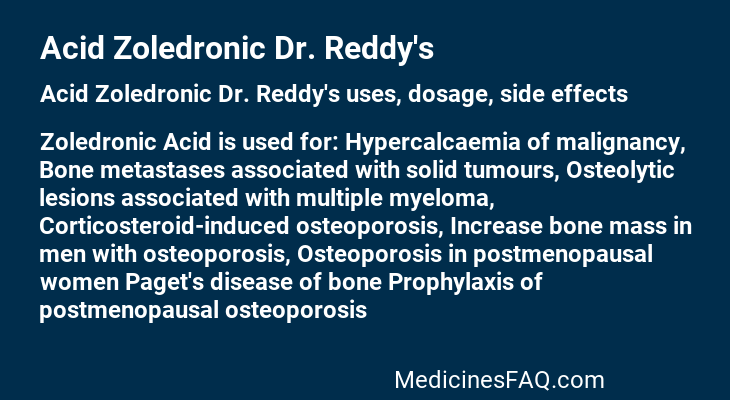 Acid Zoledronic Dr. Reddy's