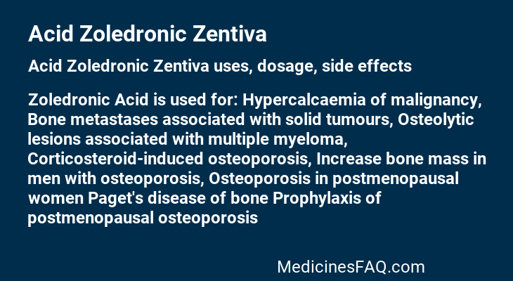 Acid Zoledronic Zentiva