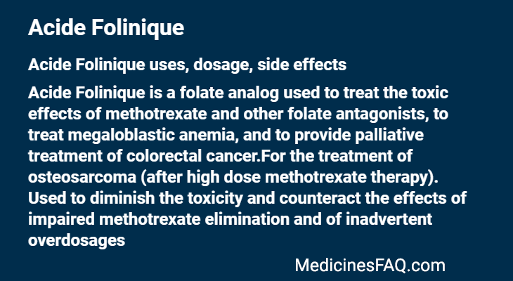 Acide Folinique