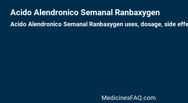 Acido Alendronico Semanal Ranbaxygen