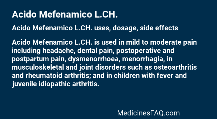 Acido Mefenamico L.CH.