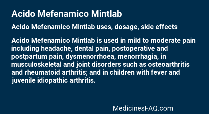 Acido Mefenamico Mintlab