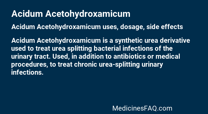 Acidum Acetohydroxamicum