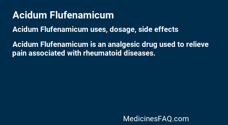 Acidum Flufenamicum