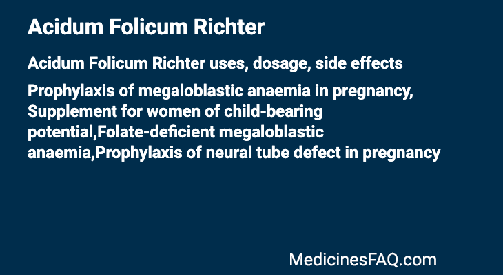 Acidum Folicum Richter