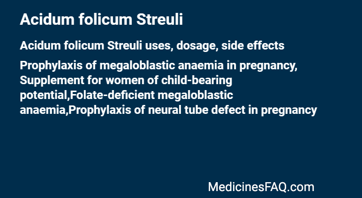 Acidum folicum Streuli