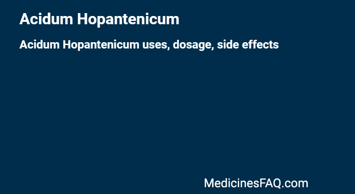 Acidum Hopantenicum