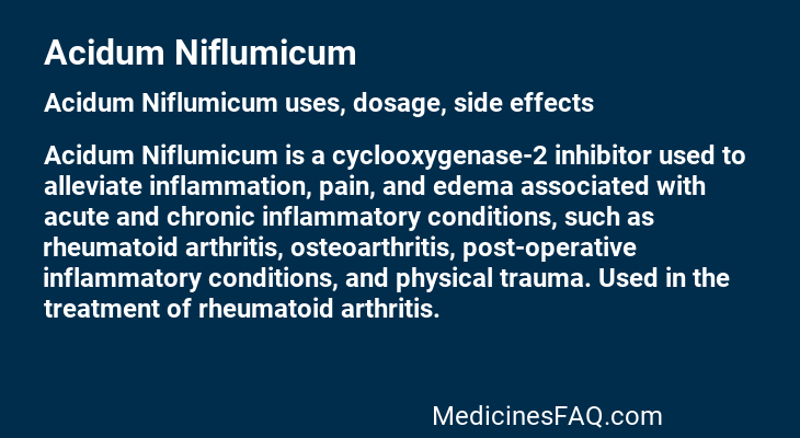 Acidum Niflumicum