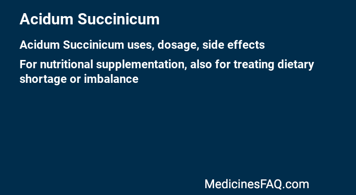 Acidum Succinicum