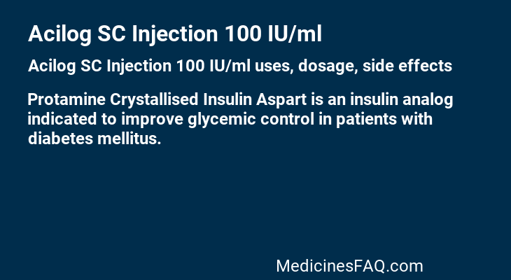 Acilog SC Injection 100 IU/ml
