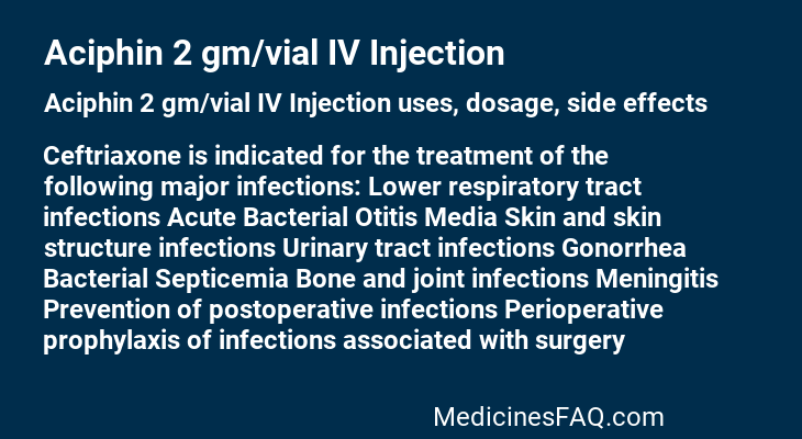 Aciphin 2 gm/vial IV Injection