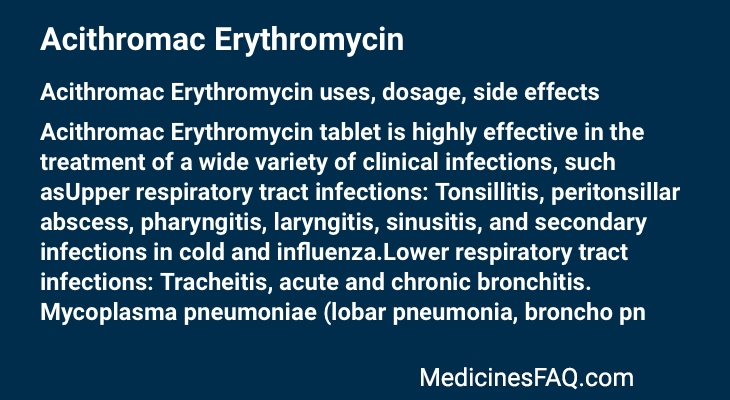 Acithromac Erythromycin