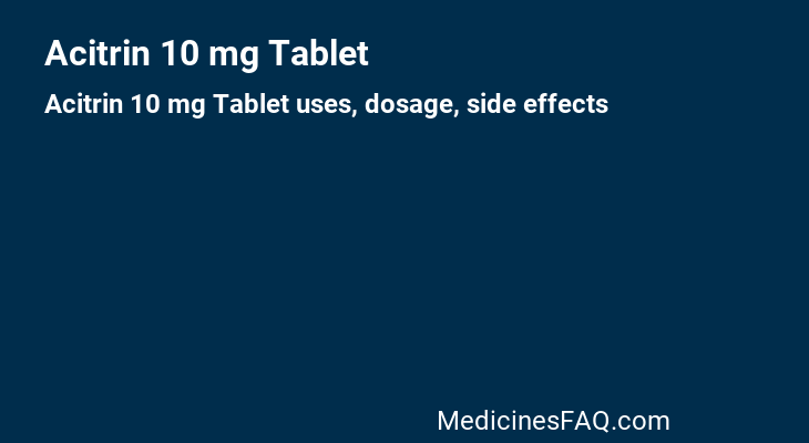 Acitrin 10 mg Tablet