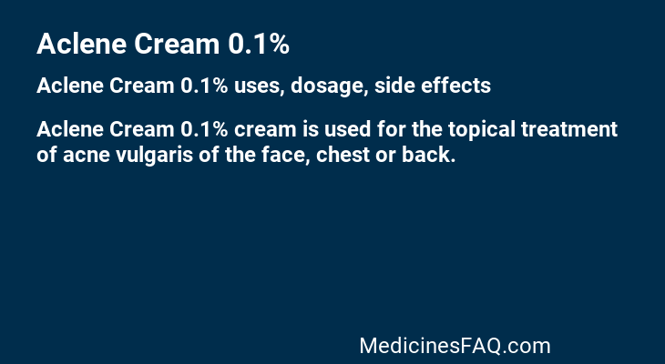 Aclene Cream 0.1%