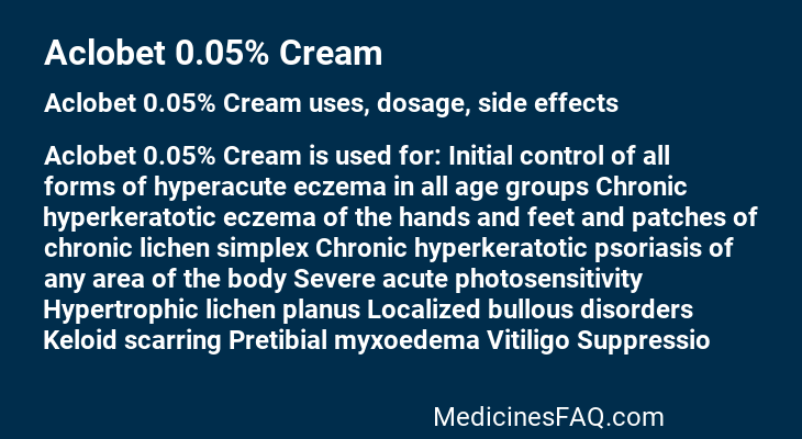 Aclobet 0.05% Cream