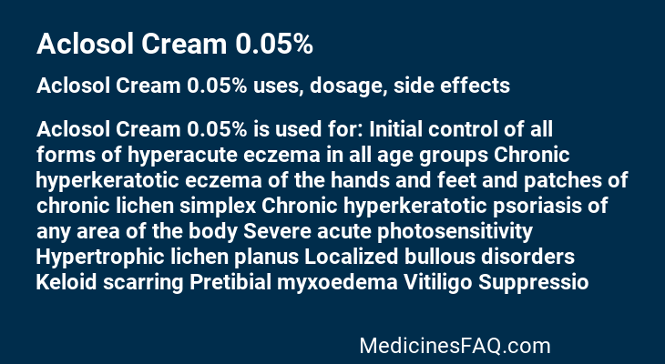 Aclosol Cream 0.05%