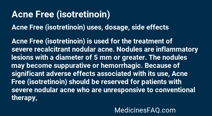 Acne Free (isotretinoin)