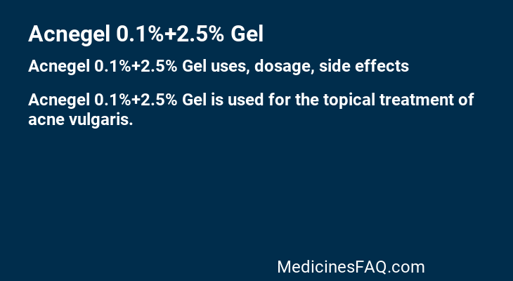 Acnegel 0.1%+2.5% Gel