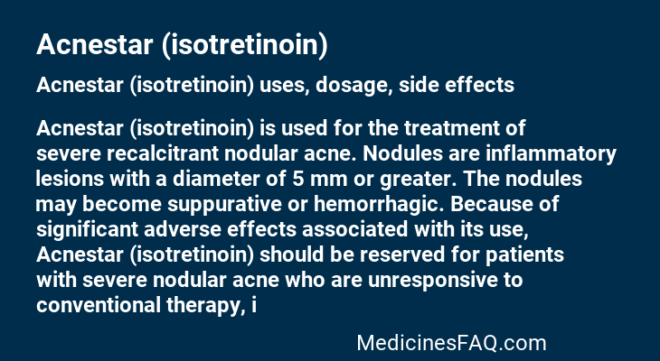 Acnestar (isotretinoin)