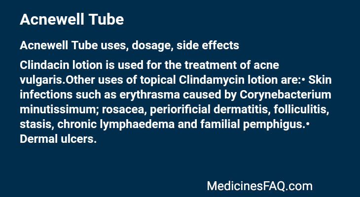 Acnewell Tube