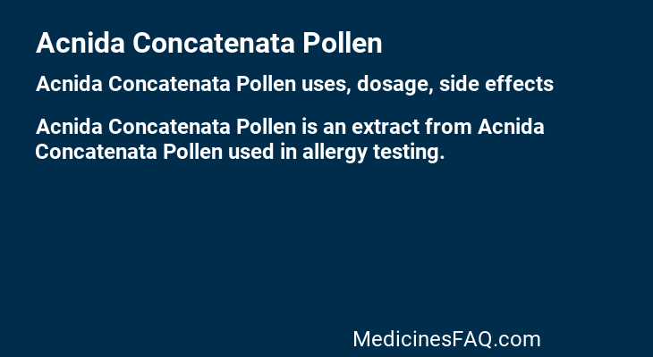 Acnida Concatenata Pollen