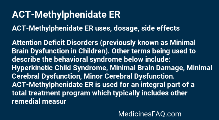 ACT-Methylphenidate ER