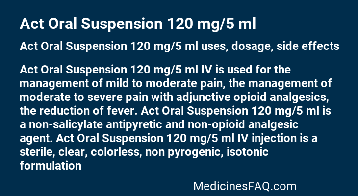 Act Oral Suspension 120 mg/5 ml
