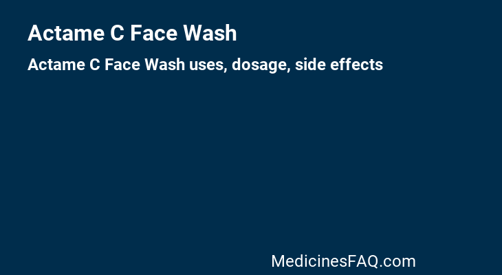 Actame C Face Wash