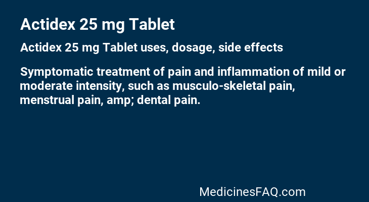 Actidex 25 mg Tablet