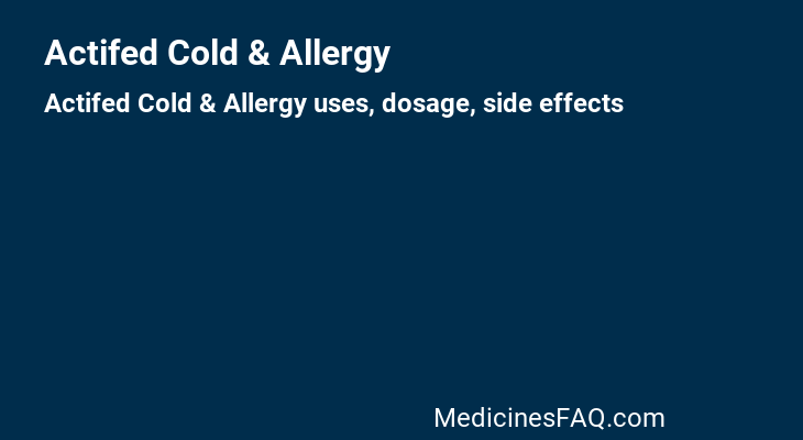 Actifed Cold & Allergy