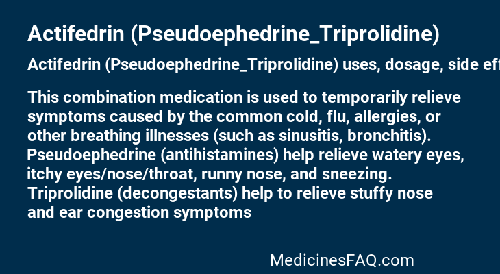 Actifedrin (Pseudoephedrine_Triprolidine)
