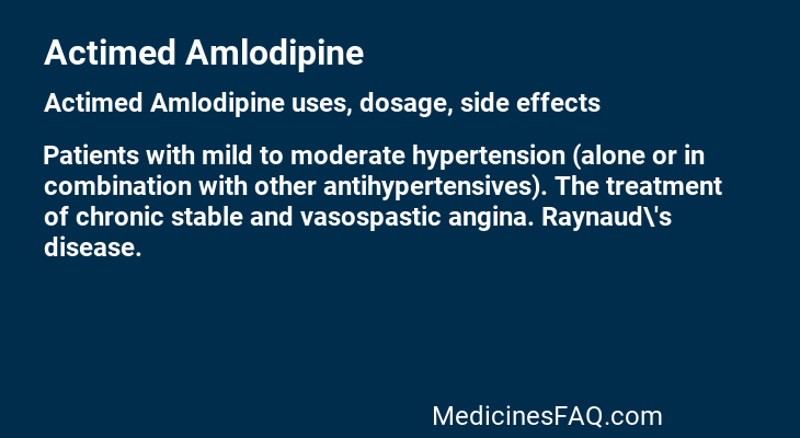 Actimed Amlodipine
