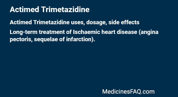 Actimed Trimetazidine